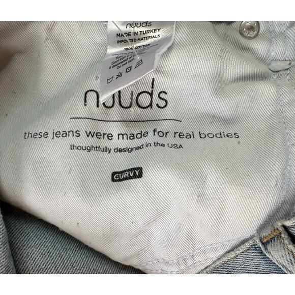 nuuds Women's High Rise Jeans - Faded Blue - Picture 6 of 10